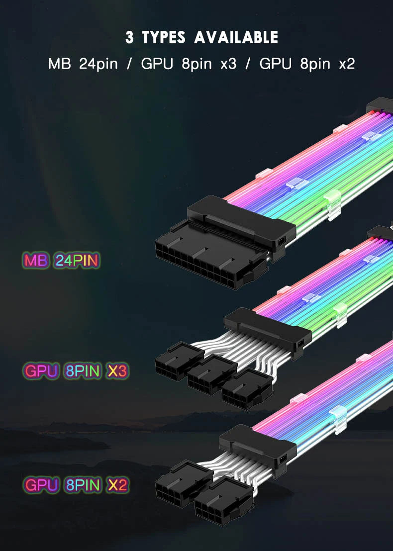 Rgb Cable graphics card 8-Pin 6+2Pin extension cable