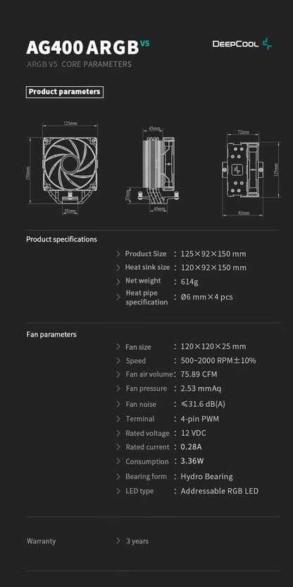 ARGB CPU Air Cooler